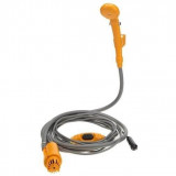 Cumpara ieftin Dus turistic, camping, furtun 2+5 m, ABS, gri, 12V 3A, 60 W, Isotrade