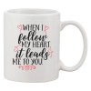 Cana alba personalizata &#039;When I follow my heart, it leads me to you.&#039;, INOVATIX&reg;. 330ml, Oem