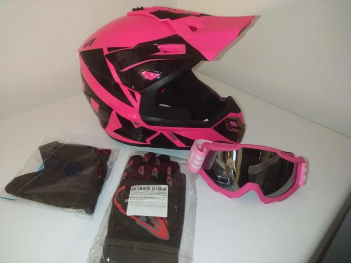 Casca moto/enduro/atv +Ochelari+Manusi+Cagula