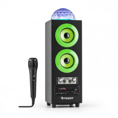 Auna Discostar verdeportabil 2.1 Bluetooth Speaker USB SD FM AUX LED Jelly Ball baterie portabila incl. Microfon foto