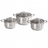 Cumpara ieftin Set oale inox cu capace, 6 piese Silver Jewellery Berlinger Haus BH 6662