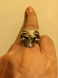 Inel argint biker