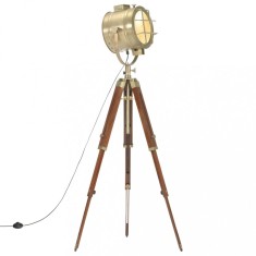 vidaXL Lampă de podea trepied, 165 cm, lemn masiv de mango