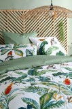 Lenjerie Arupana Pat Dublu King Size, 3 Piese, Cearsaf Pilota 260x240cm, 2 Fete De Perna 63&times;63cm, Culoare Verde , 100% Bumbac Oeko Tex