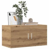 Gossi dulap de perete, stejar artizanal, 80x39x40 cm, lemn prelucrat