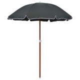 Gossi umbrela de soare de gradina cu stalp din otel, antracit, 180 cm