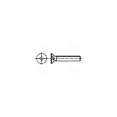 Surub M3, otel inoxidabil A2, 6mm, cap ingropat, KRAFTBERG, K3X6-ISO10642-A2