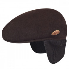 Sapca - Basca Kangol Wool 504 Earlap Espresso (S,L) - Cod 97659454376