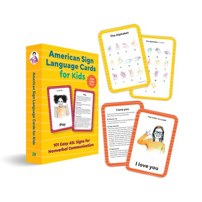 ASL Flash Cards for Kids: 101 Easy ASL Signs for Nonverbal Communication foto