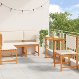 Gossi set mobilier de gradina cu perne, 4 piese, lemn masiv de acacia