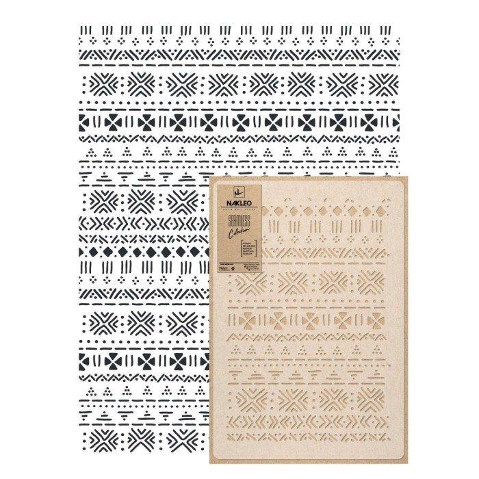 Reutilizabil Allover Plastic Șablon // MALI MUDCLOTH