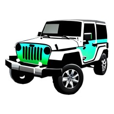 Sticker decorativ, Masina, Alb, 80 cm, 10860ST foto