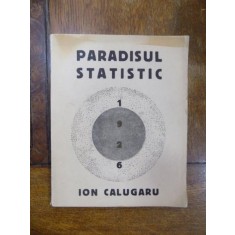 Ion Calugaru, Paradisul Statistic, Bucurestii 1926 cu dedicatie