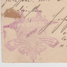 Carte postala BOTOSANI 1889 A.D.Fleck telegrafe instrumente etc