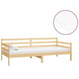 Cumpara ieftin Pat de zi cu saltea, 90x200 cm, lemn masiv de pin