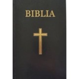 Biblia medie, 063, coperta vinil tare, neagra, cu cruce