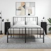 VidaXL Noptiere, 2 buc., negru, 32x42x80 cm, lemn compozit
