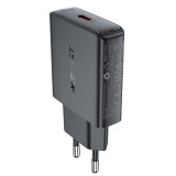 Incarcator pentru priza, type-c, gan technology, power delivery, 20w - acefast - black