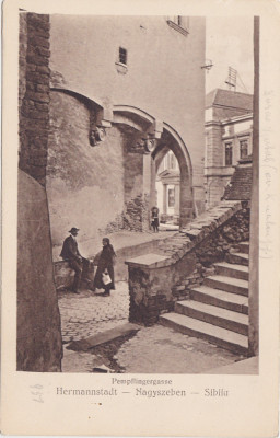CP SIBIU Hermannstadt Pempflingergasse ND(1917) foto