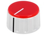 Buton rotativ indicator gri roșu ABS 6mm 36.5x20.5mm