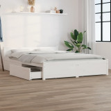 Cadru de pat cu sertare, alb, 140x200 cm GartenMobel Dekor, vidaXL