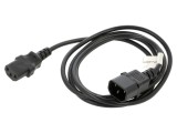Cablu IEC C13 C14 1,8m negru PVC 1mm