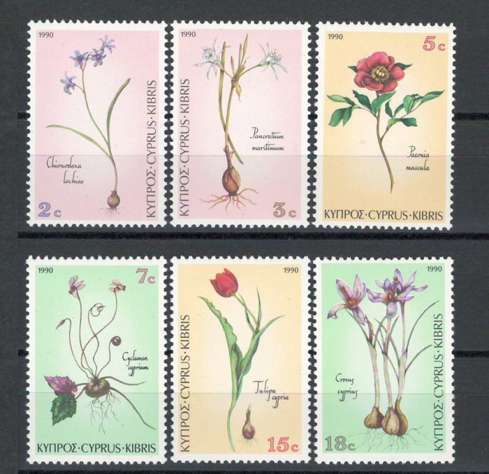 Cipru 1990 Mi 758/63 MNH, nestampilat - Flori