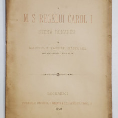 JUBILEUL DE 25 ANI DE DOMNIE A M.S. REGELUI CAROL I - STEMA ROMANIEI de MAIORUL P. VASILIU - NASTUREL , 1891