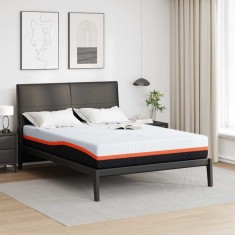 vidaXL Saltea Alb, Gri 160 x 200 cm Spumă