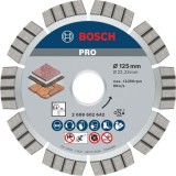 Bosch PRO Stone - Disc diamantat de taiere segmentat 125x22.2x2.2 mm taiere uscata