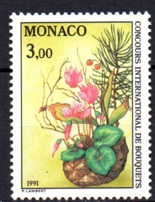 C5233 - Monaco 1991 - Flora neuzat,perfecta stare foto