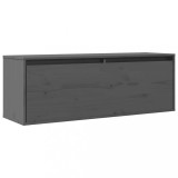 vidaXL Dulap de perete, gri, 100x30x35 cm, lemn masiv de pin