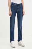 Levi&#039;s jeansi 724 HIGH RISE STRAIGHT femei, culoarea albastru marin, 18883