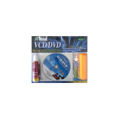 CD/DVD lens cleaner cu perii, solutie de curatare si burete TED600243 - PM1 foto