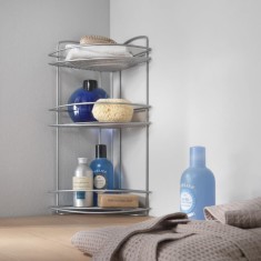 Metaltex Suport pentru dus de colt cu 3 niveluri ?Onda?, argintiu GartenMobel Dekor foto