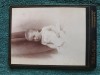 Fotografie vechi atelier Auerlich , ,oras Hermanstadt , anul 1900 , dimensiuni 16 cm x 11 cm . COPIL