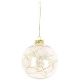 Glob de Craciun, transparent, HST41148A, 10 cm, plastic, rotund