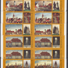 ROMANIA 2007 LP 1769 SIBIU CAPITALA EUROPEANA CULTURALA BLOCURI DE 4 TIMBRE MNH