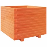 Cumpara ieftin Jardiniera gradina, maro ceruit, 60x60x49,5 cm, lemn masiv pin