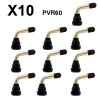 Set 10 Valve Tubeless Curbate 90&deg; PVR60 Motorevolution Scuter