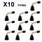 Set supapă valva tubeless fără tub curbat 90&deg; - PVR 60 - 10buc