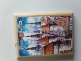 XG Magnet frigider - tematica turistica - Estonia - Tallin-panorama lemn