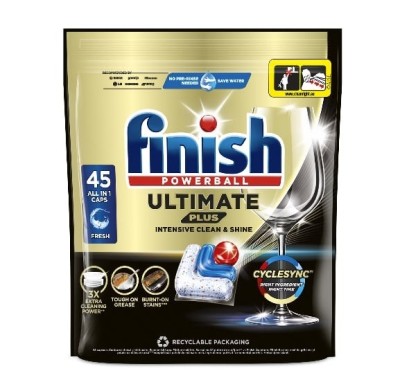 Detergent capsule pentru masina de spalat vase Finish Ultimate Plus, 45 spalari foto