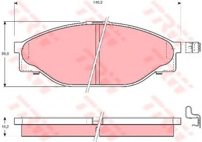 Set placute frana,frana disc TOYOTA HILUX II pick-up (LN8, RN5, LN6, YN6, YN5, LN5, RN6) (1983 - 2005) TRW GDB3109 foto