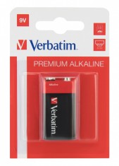 BATERIE VERBATIM 9V (9V), alcalina, 1 buc., &amp;quot;49924&amp;quot; (timbru verde 0.08 lei) foto