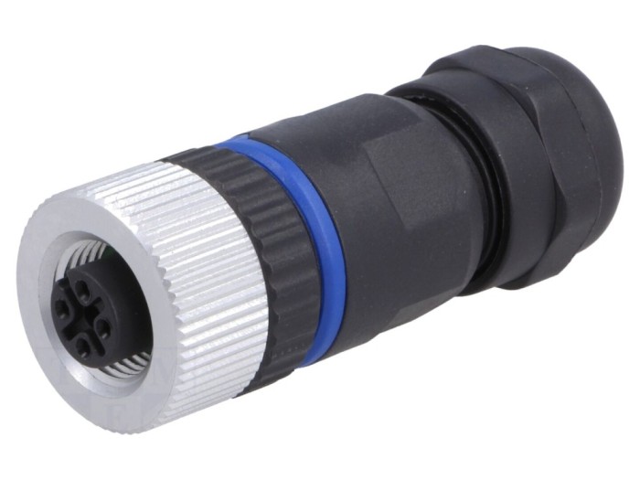 Conector M12 mamă 3 pini IP67