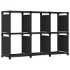 Gossi raft expunere 6 cuburi negru 103x30x72,5 cm, material textil