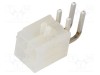 Conector cablu-placă MOLEX Mini-Fit Jr 4 pini 13A THT tată, aurit, unghi 90&deg;