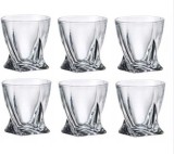 Set pahare cristal 6 piese 350 ML BOHEMIA QUADRO 071523