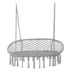 Leagan tip scaun, dublu,&nbsp;gri, max 300 kg, 110x62x73 cm GartenVIP DiyLine, Chomik